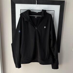 Outerknown Active Warm-Up Knit Hoodie Black XL Full Zip